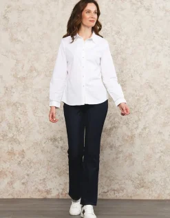 Clearance Chemisier blanc coton Chemisiers & Blouses|Hauts