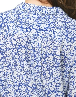Sale Chemisier bleu fleuri Chemisiers & Blouses|Hauts
