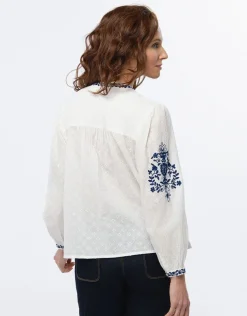 Outlet Chemisier coton écru Chemisiers & Blouses|Hauts