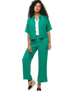 Clearance Chemisier court vert Chemisiers & Blouses|Hauts