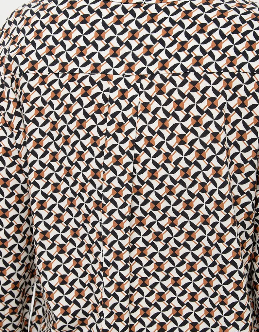 Sale Chemisier écru imprimé Chemisiers & Blouses|Hauts