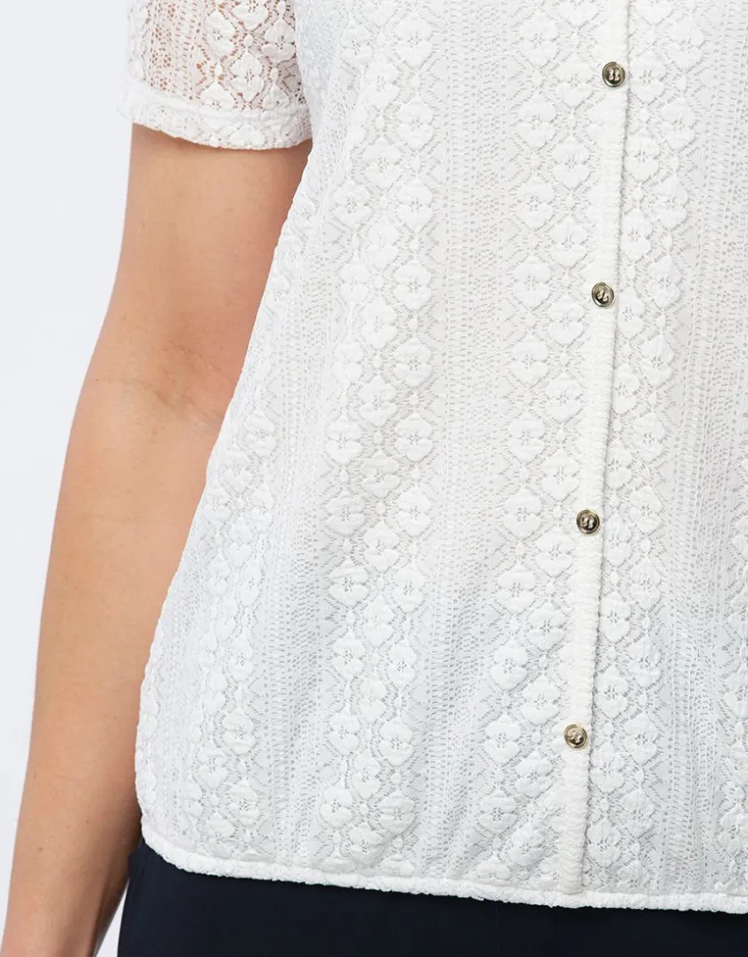 Online Chemisier dentelle écru Chemisiers & Blouses|Hauts