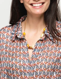 Clearance Chemisier fluide imprimé Chemisiers & Blouses|Hauts
