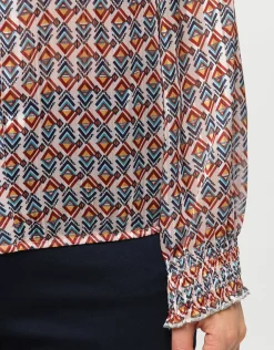 Clearance Chemisier fluide imprimé Chemisiers & Blouses|Hauts