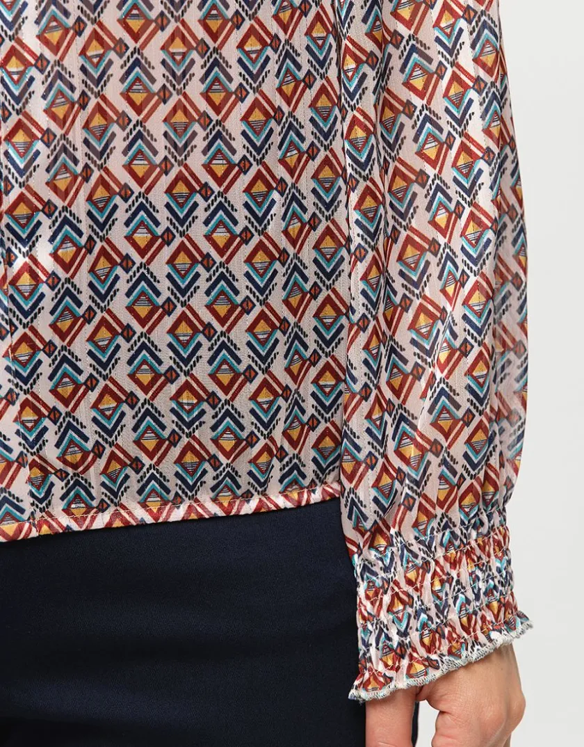 Clearance Chemisier fluide imprimé Chemisiers & Blouses|Hauts