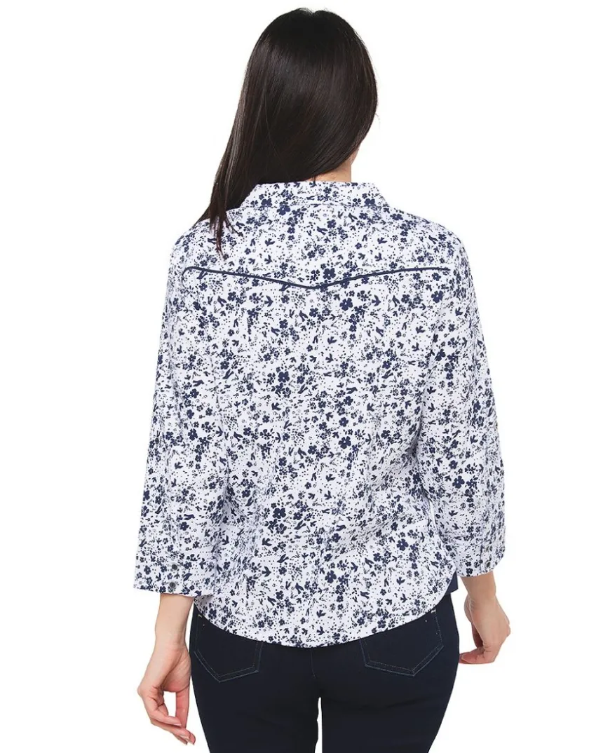 Clearance Chemisier imprimé bleu Chemisiers & Blouses|Hauts