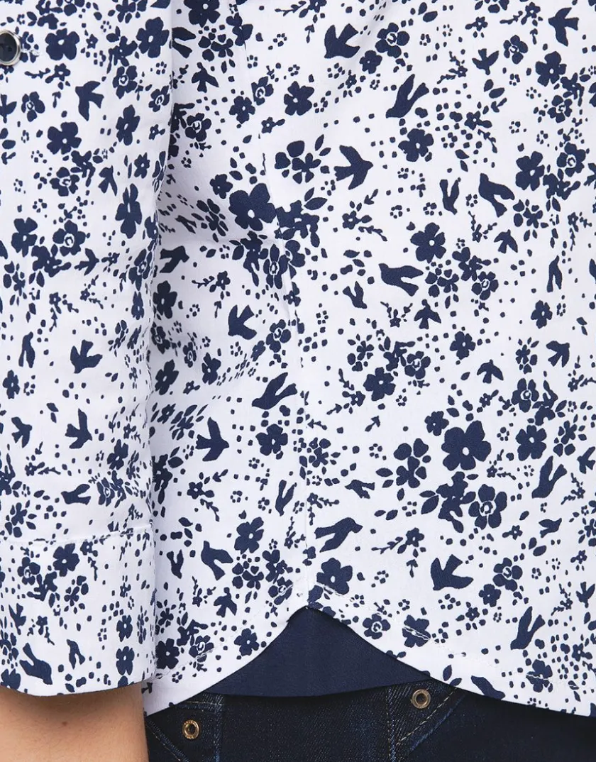 Clearance Chemisier imprimé bleu Chemisiers & Blouses|Hauts
