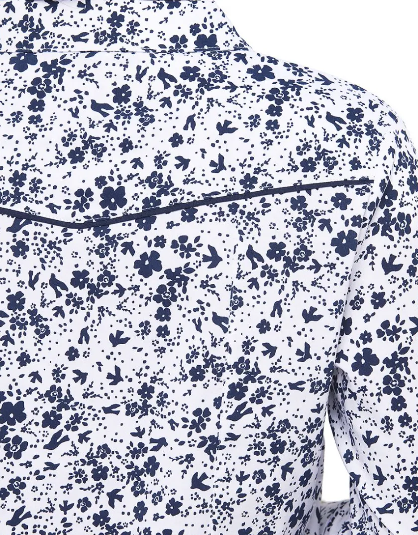 Clearance Chemisier imprimé bleu Chemisiers & Blouses|Hauts