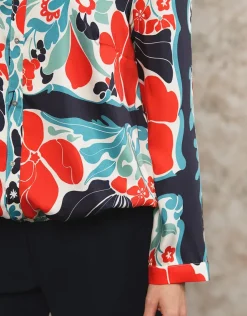 Discount Chemisier imprimé chic Chemisiers & Blouses|Hauts