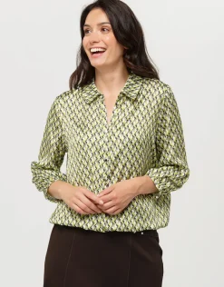 Fashion Chemisier imprimé kaki Chemisiers & Blouses|Hauts