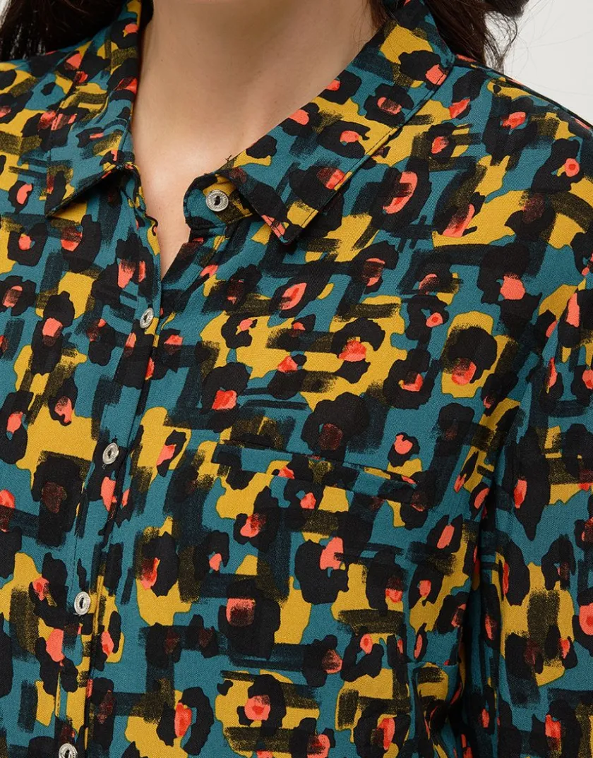 Sale Chemisier imprimé ocre Chemisiers & Blouses|Hauts