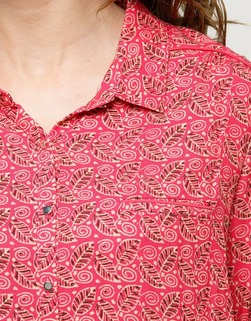 Hot Chemisier imprimé rose Chemisiers & Blouses|Hauts