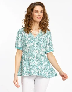 Best Chemisier imprimé vert Chemisiers & Blouses|Hauts