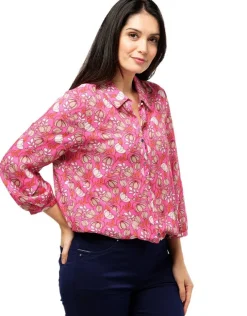 Hot Chemisier rose fleurie Chemisiers & Blouses|Hauts