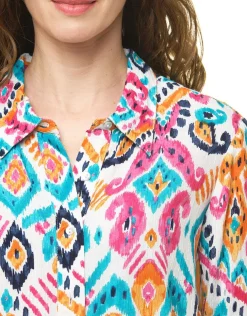 Sale Chemisier rose imprimé Chemisiers & Blouses|Hauts