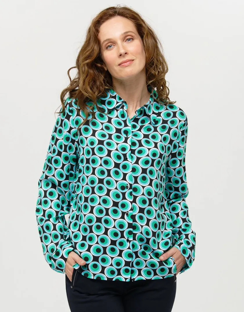 Best Chemisier vert noir pop Chemisiers & Blouses|Hauts