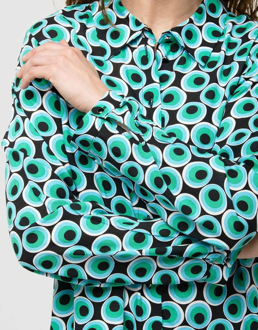 Best Chemisier vert noir pop Chemisiers & Blouses|Hauts