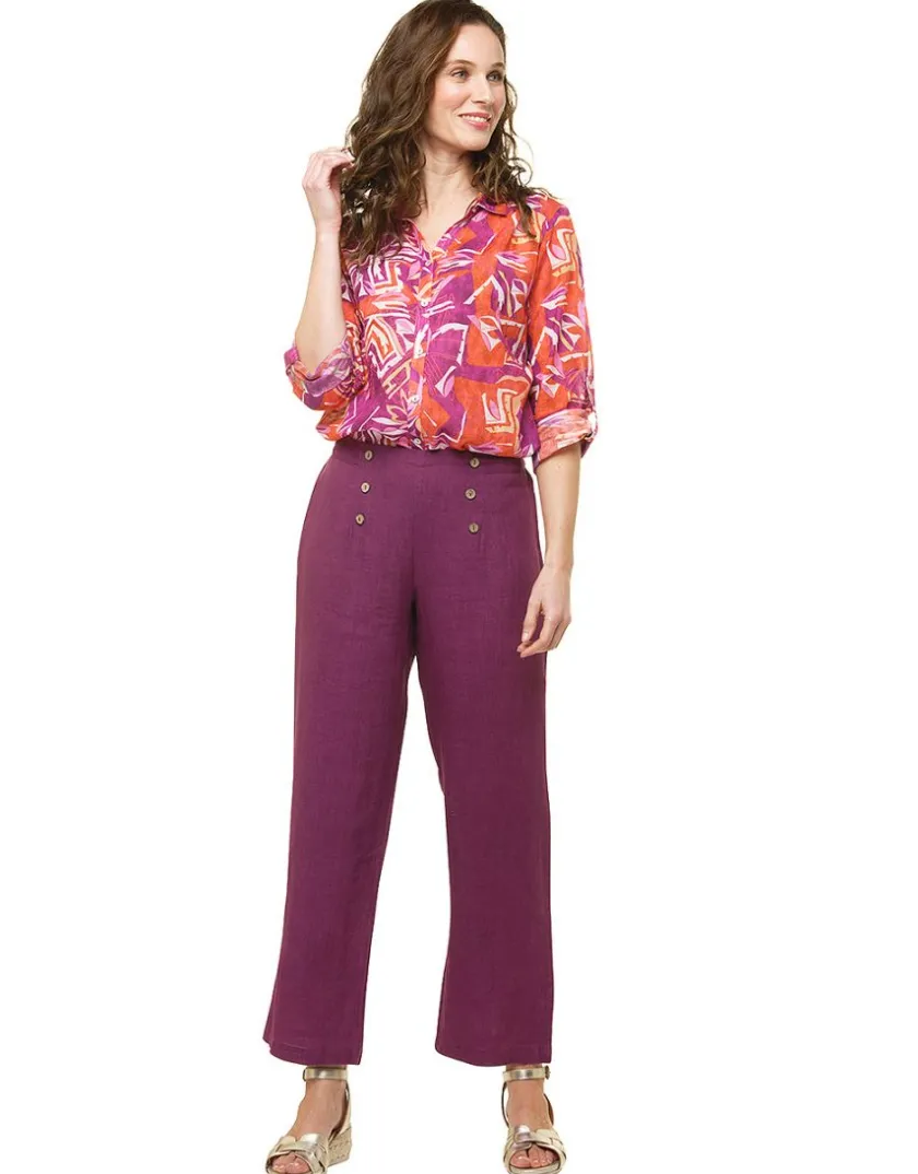 Discount Chemisier violet coton Chemisiers & Blouses|Hauts