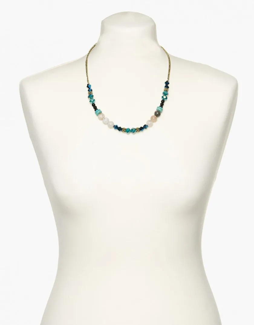 Sale Collier court bleu Bijoux|Accessoires