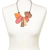 New Collier en bois rouge Accessoires|Bijoux