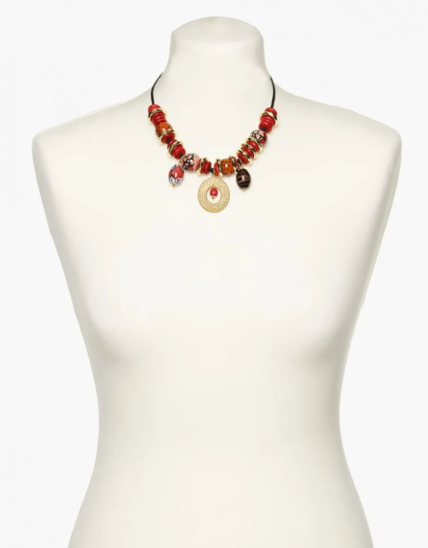Sale Collier rouge fantaisie Bijoux|Accessoires