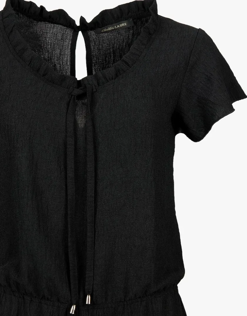 Online Combinaison fluide noire Robes|Robes & Jupes
