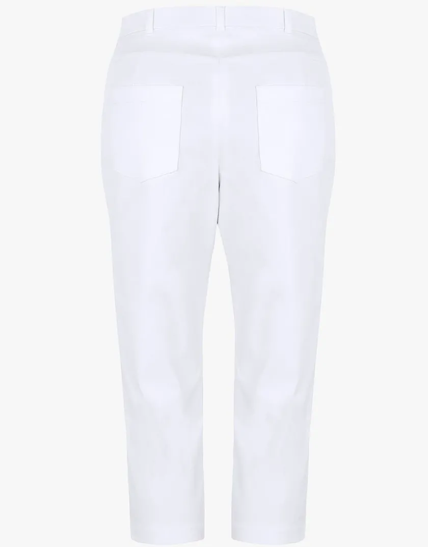 Online Corsaire blanc stretch Pantacourts|Pantalons