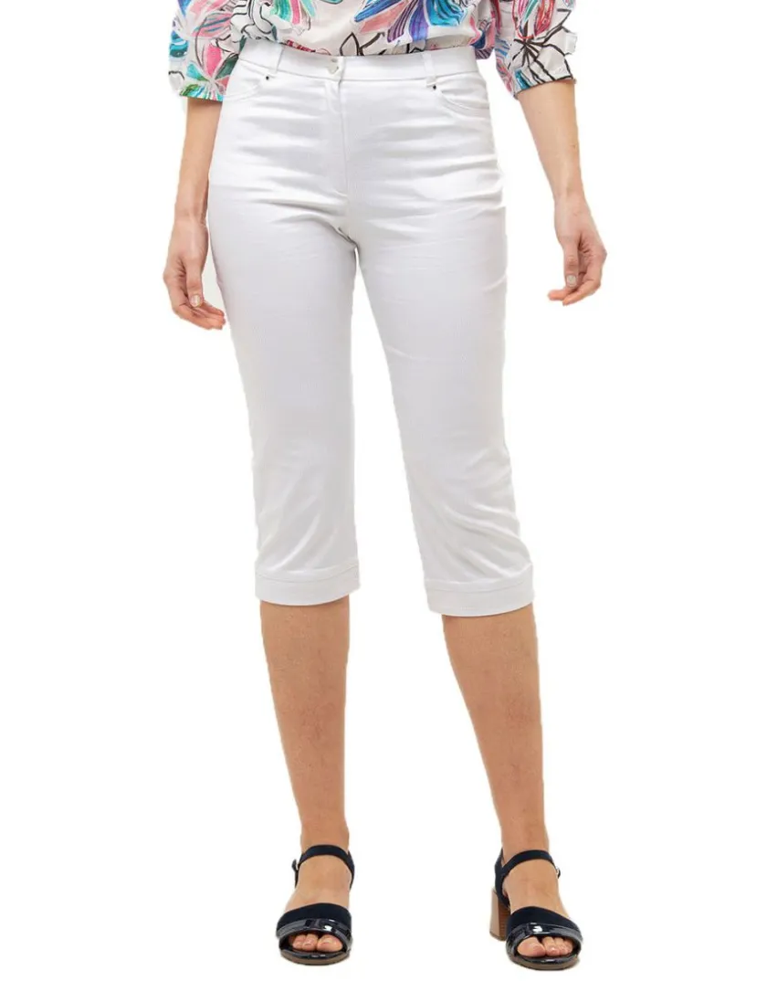 New Corsaire coton blanc Pantacourts|Pantalons