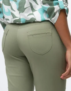 Outlet Corsaire coton kaki Pantacourts|Pantalons