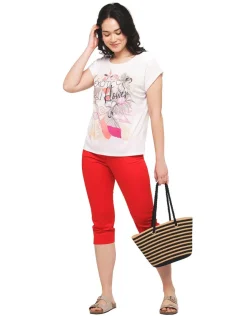 Hot Corsaire coton rouge Pantacourts