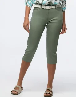 Best Corsaire coton vert Pantacourts|Pantalons