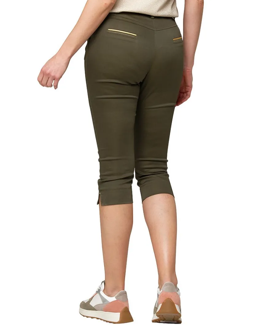 Fashion Corsaire coton vert kaki Pantacourts