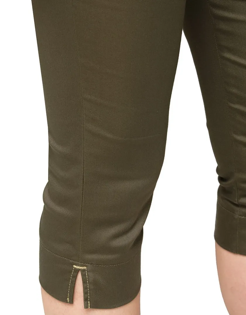 Fashion Corsaire coton vert kaki Pantacourts