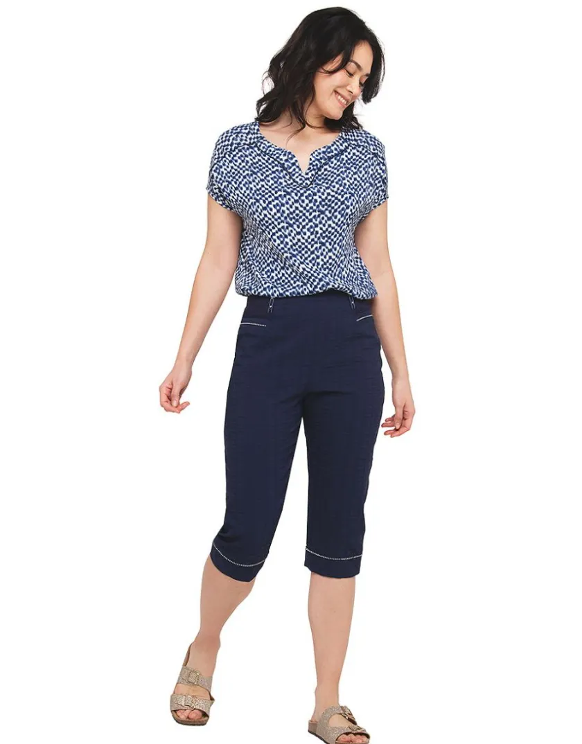 Sale Corsaire marine coton Pantacourts