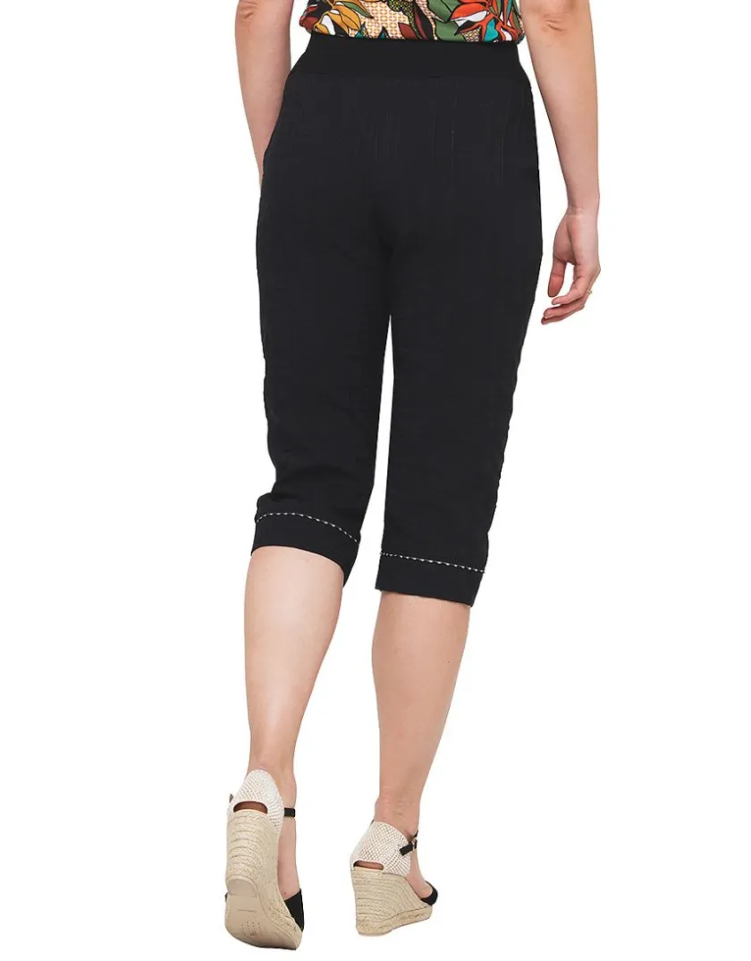 New Corsaire noir coton Pantacourts