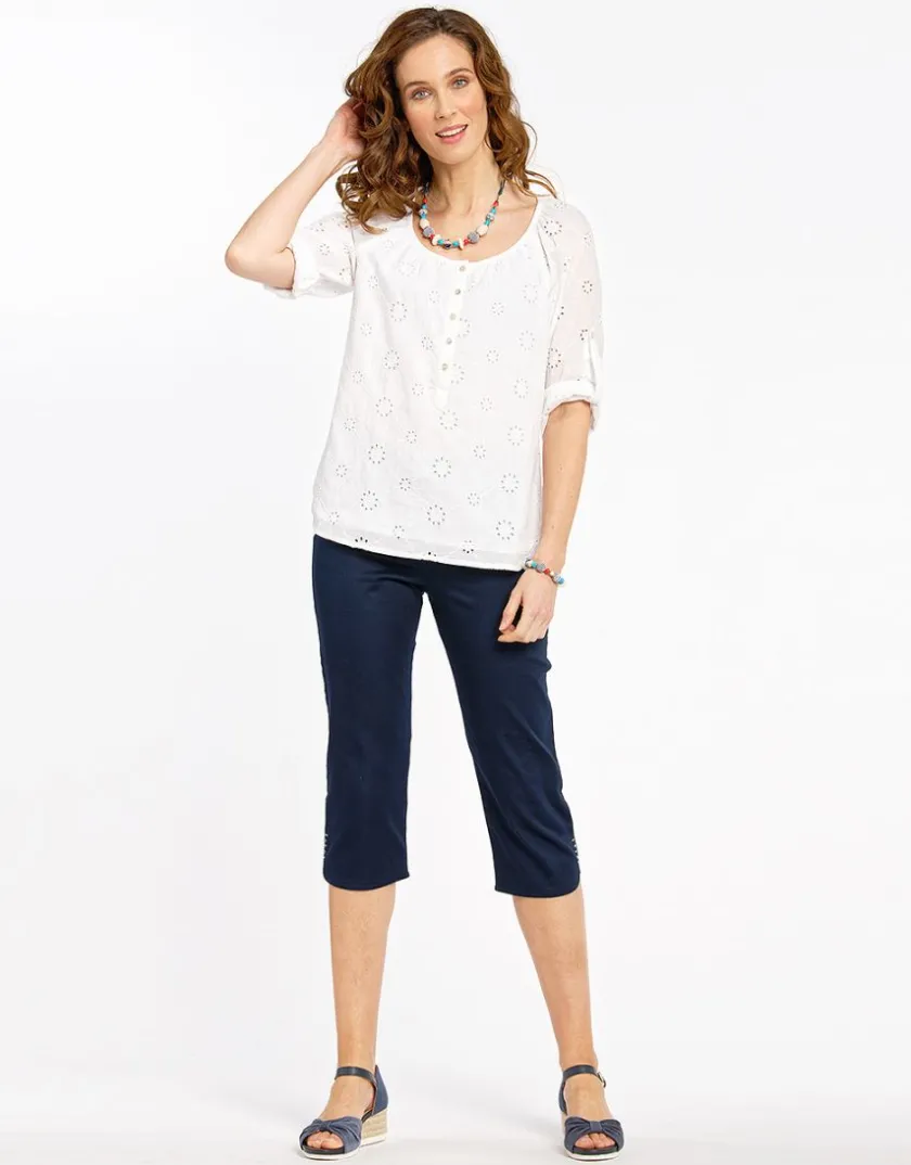 Clearance Corsaire stretch marine Pantacourts