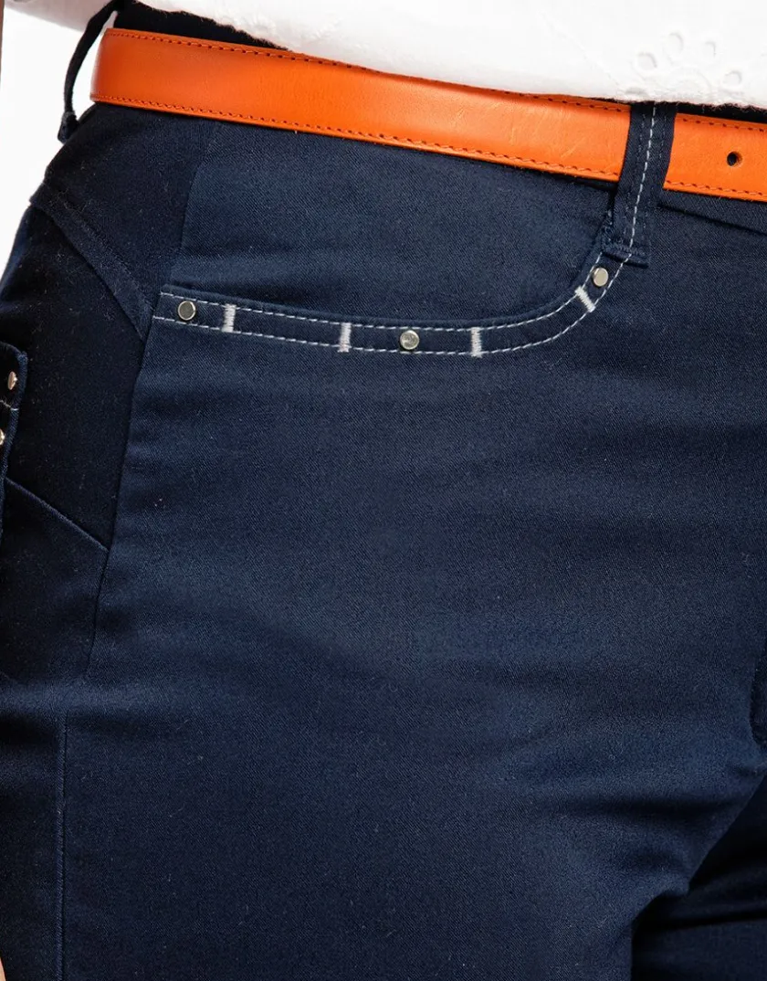 Clearance Corsaire stretch marine Pantacourts