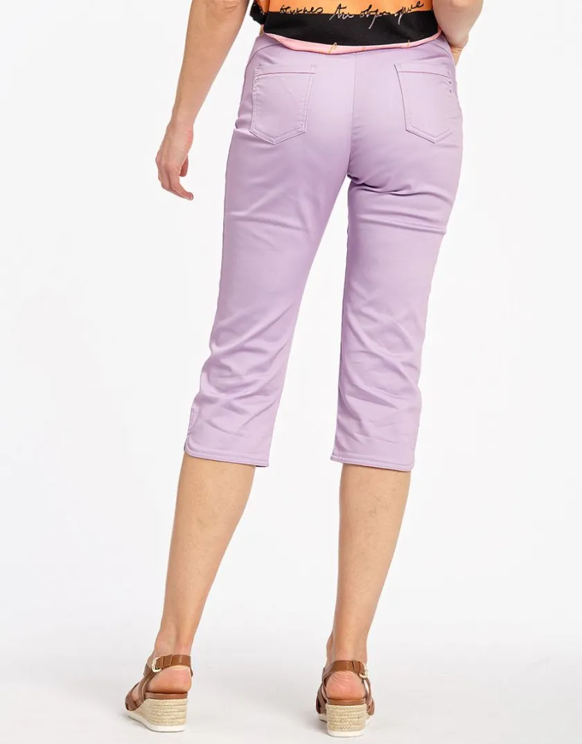 Fashion Corsaire violet stretch Pantacourts