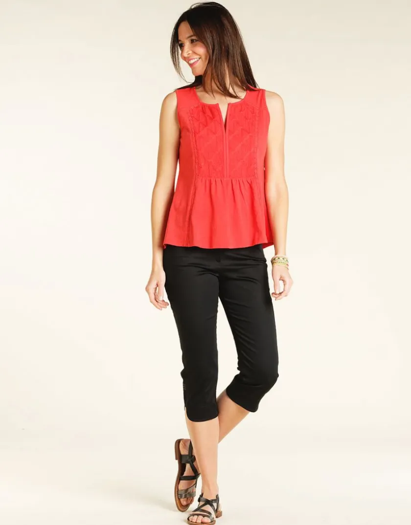 Hot Débardeur coton rouge T-shirts|Hauts
