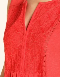 Hot Débardeur coton rouge T-shirts|Hauts