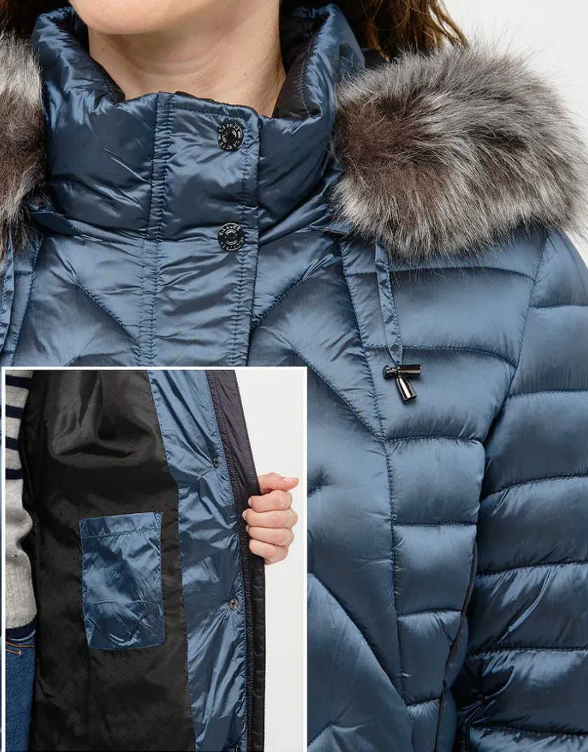 Online Doudoune longue bleu Doudounes|Parkas