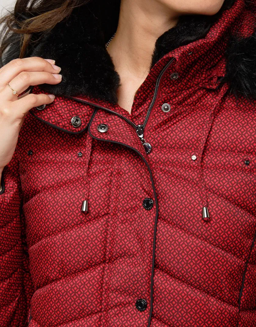 Hot Doudoune rouge bordeaux Doudounes|Parkas