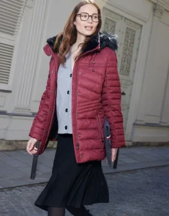 Hot Doudoune rouge bordeaux Doudounes|Parkas