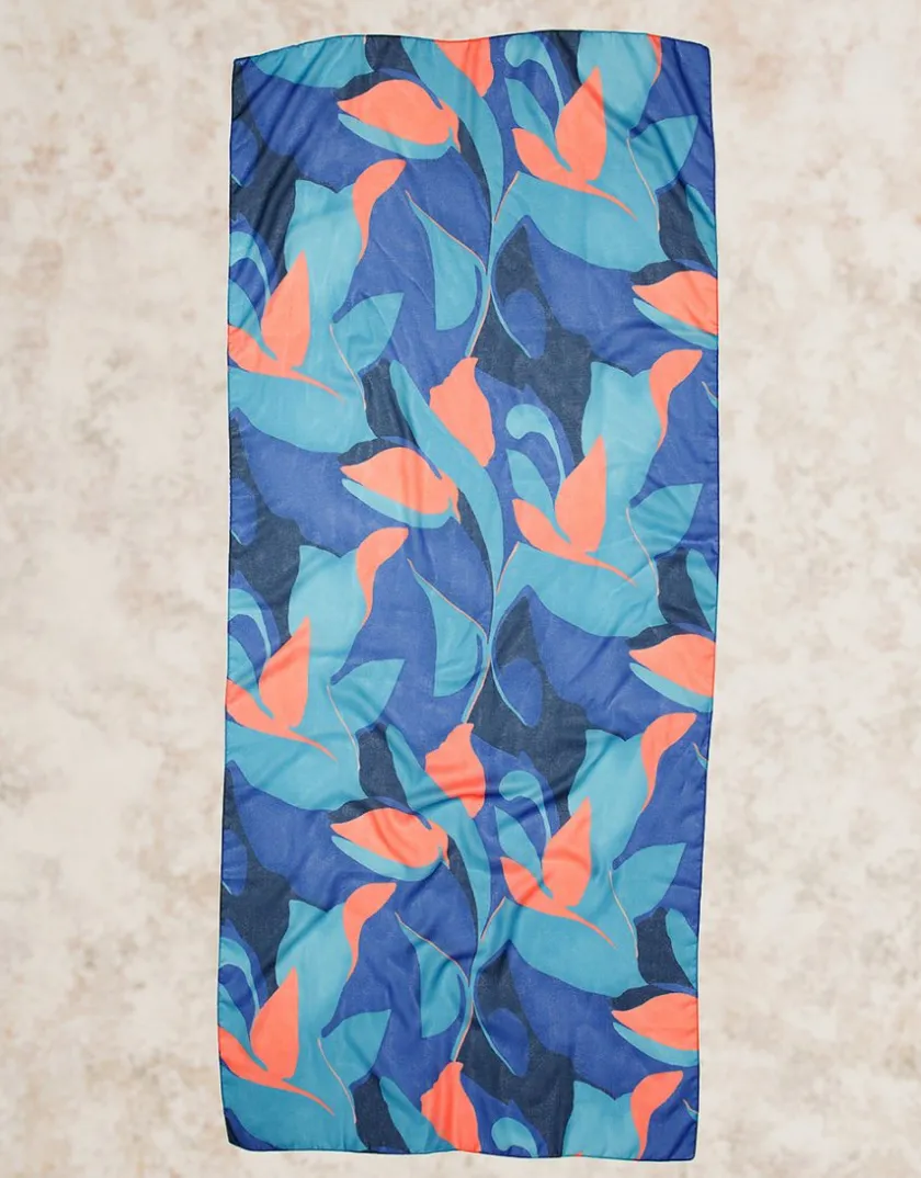 Outlet Foulard bleu imprimé Foulards|Accessoires