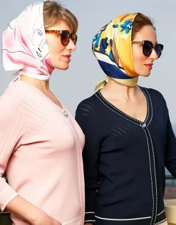 Best Foulard carré jaune bleu Foulards|Accessoires
