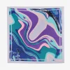Sale Foulard carré plissé bleu Accessoires|Foulards
