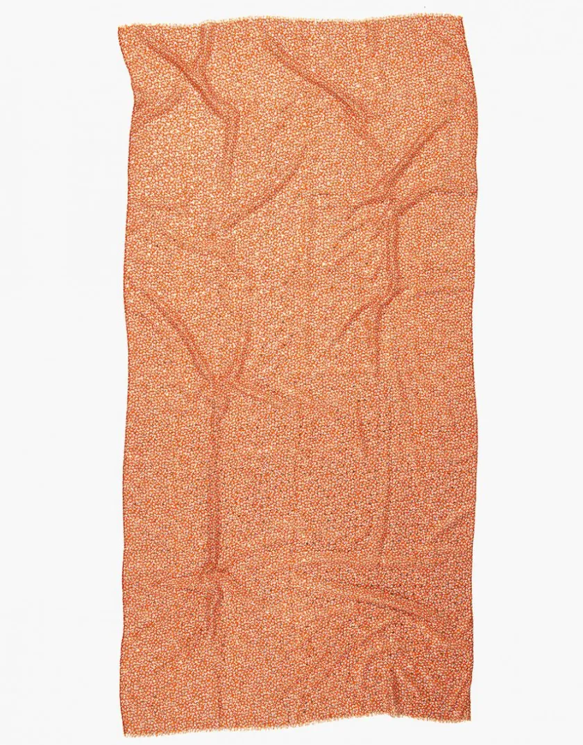 Hot Foulard orange imprimé Foulards|Accessoires