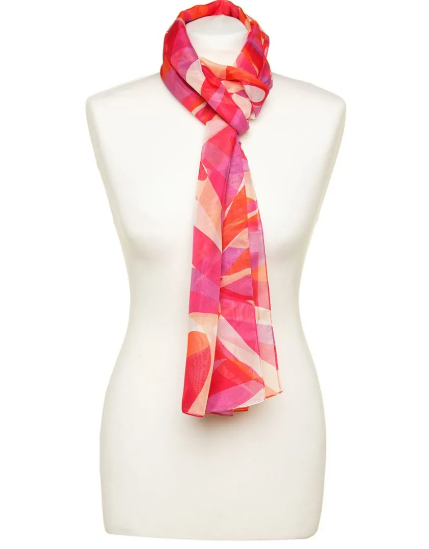 Hot Foulard rose imprimé Foulards|Accessoires