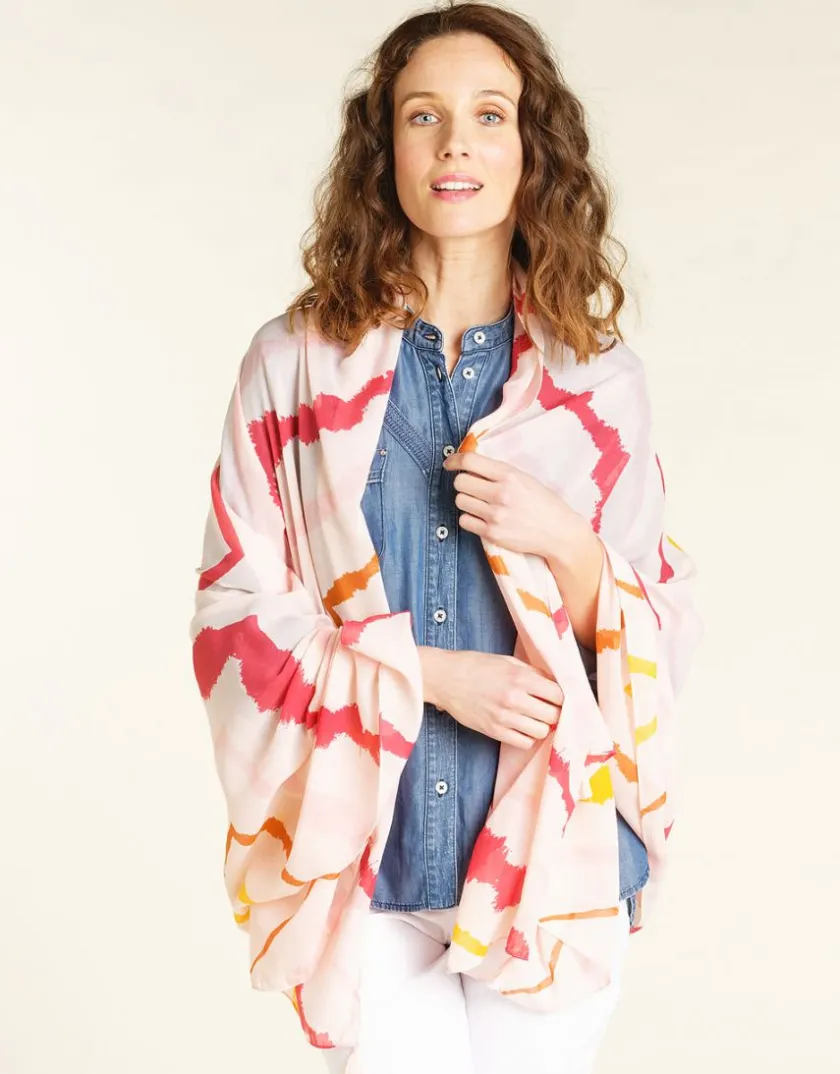 Hot Foulard rose imprimé Foulards|Accessoires