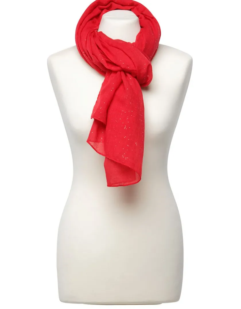 Hot Foulard rouge paillettes Foulards|Accessoires